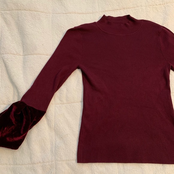 INC International Concepts Sweaters - Velvet sleeve sweater